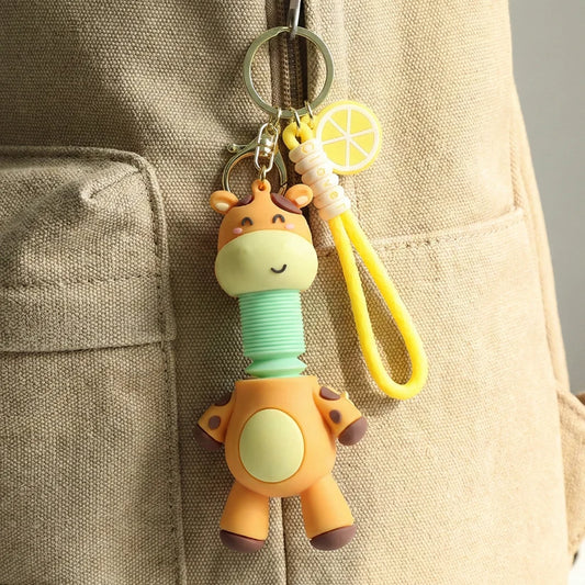 Giraffe Cartoon Keychain – Flexible Neck