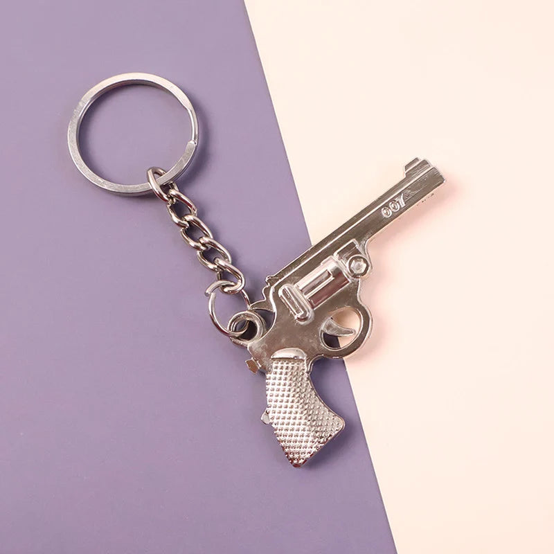 Gun Shape Keychain – Durable Metal