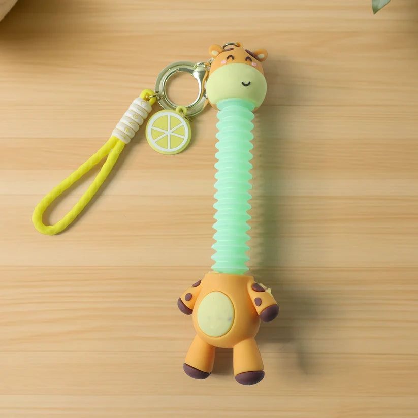 Giraffe Cartoon Keychain – Flexible Neck