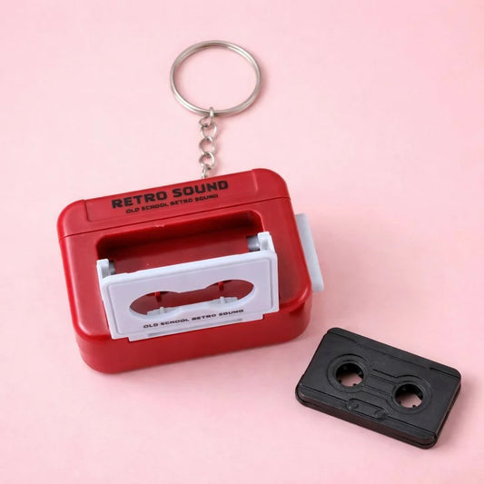 Retro Cassette Tape Sound Keychain