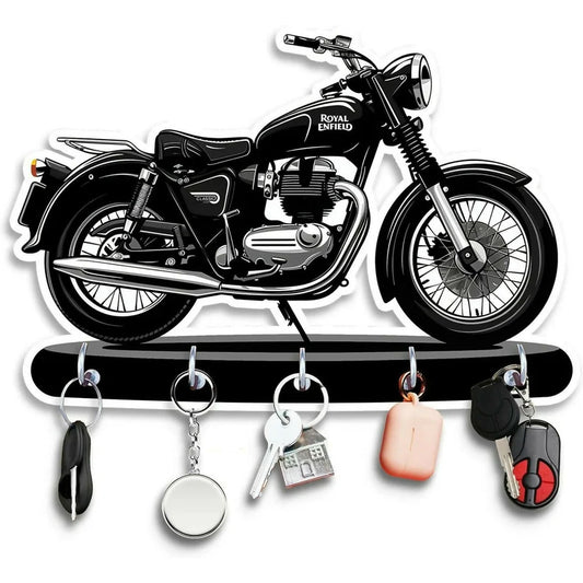 Enfield Bike Design Wooden Key Holder