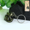 Ganesh Face Antique Black Metal Keychain