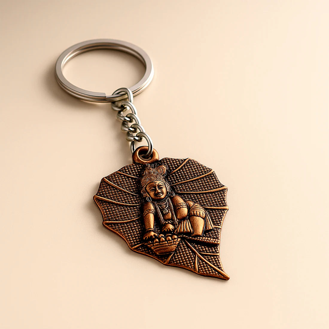 Bal Krishna Antique Bronze Keychain