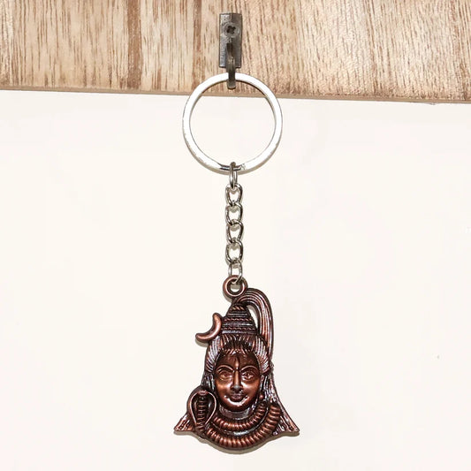 Lord Shiva Antique Finish Metal Keychain
