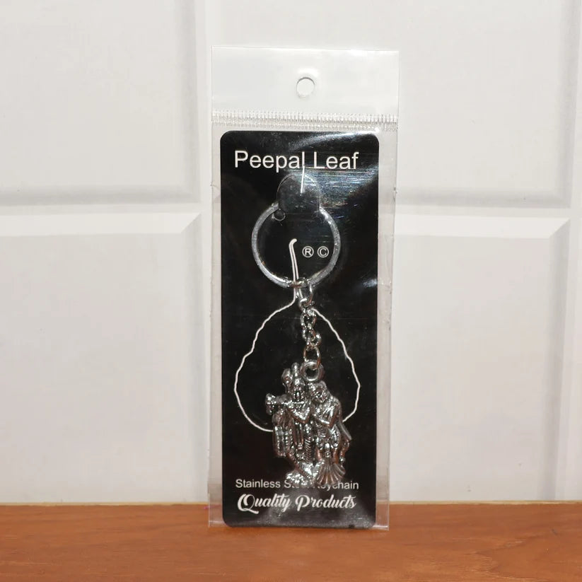 Radha Krishna Metal Keychain