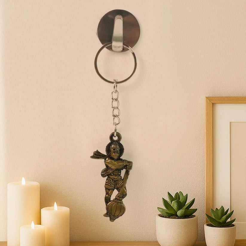 Lord Hanuman Metal Keychain