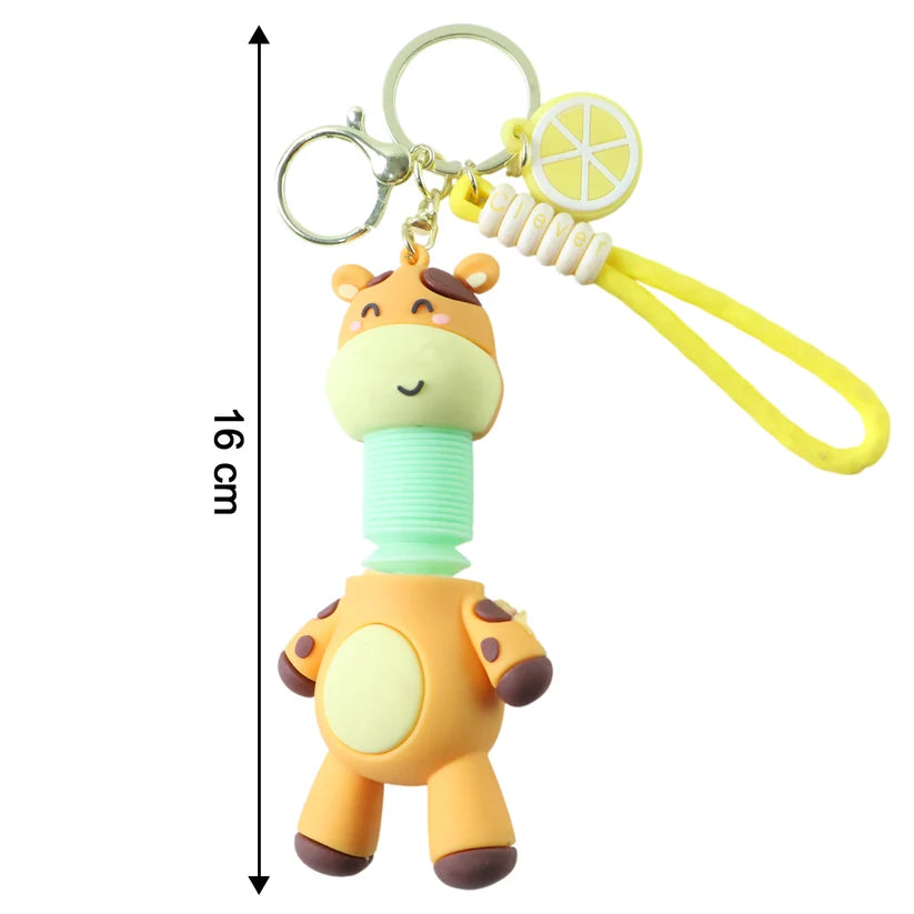 Giraffe Cartoon Keychain – Flexible Neck