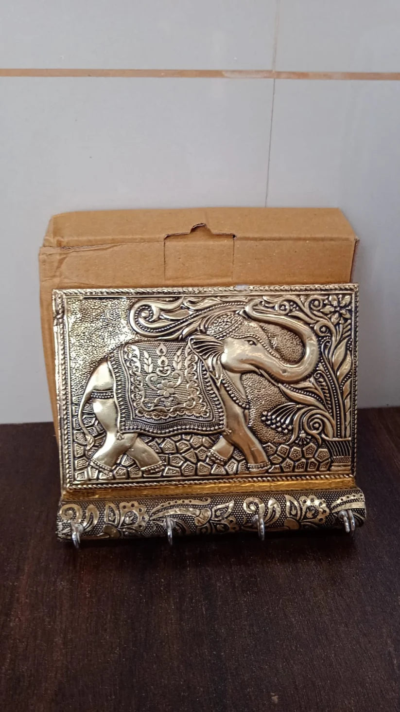 Golden Elephant Key Holder