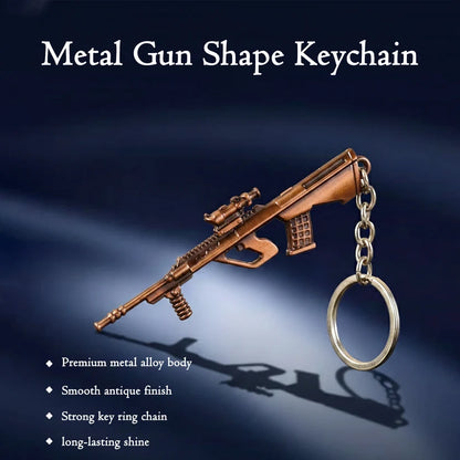 Rifle Gun Shape Keychain – Durable Metal