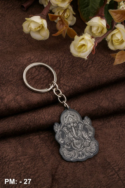 Lord Ganesha Black Devotional Keychain