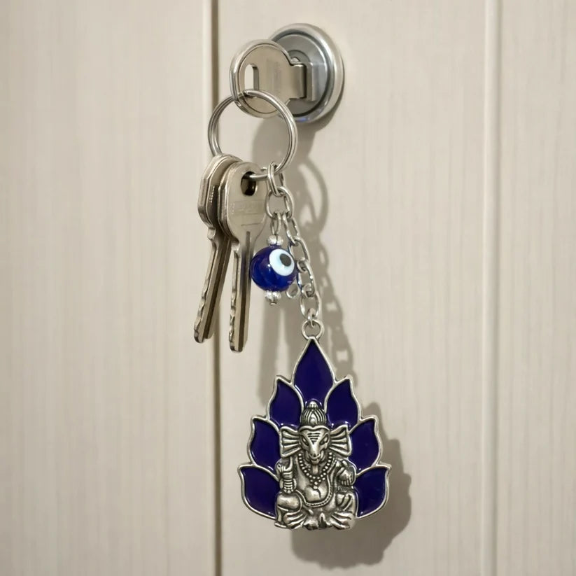 Ganesh Evil Eye Keychain