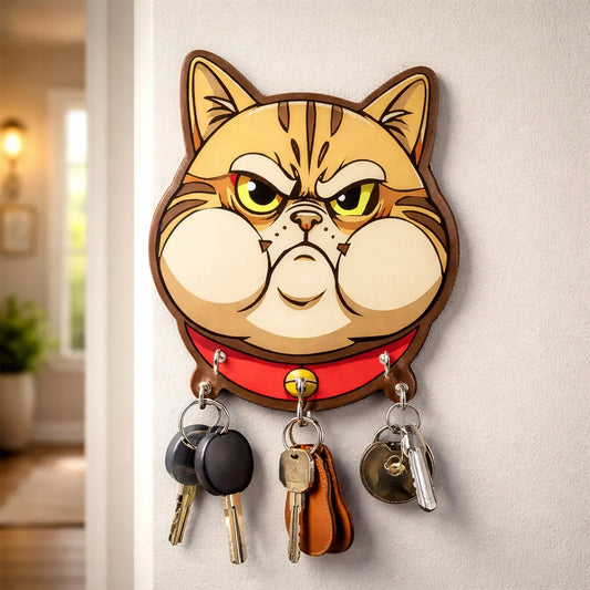 Cat Wooden Key Holder
