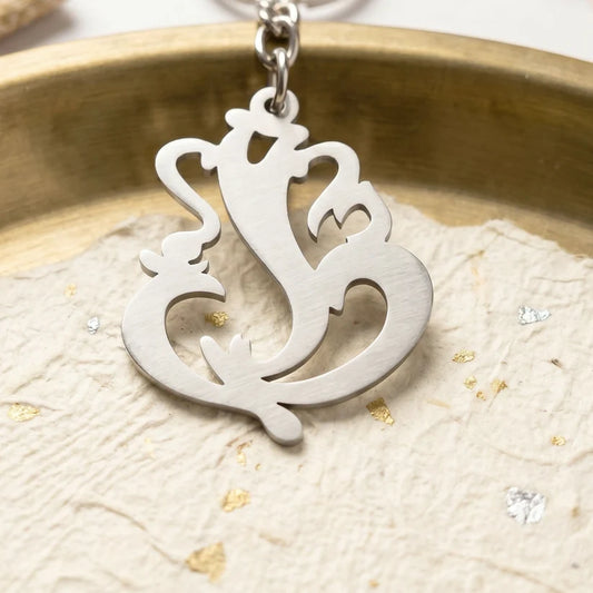 Lord Ganesha Stainless Steel Keychain
