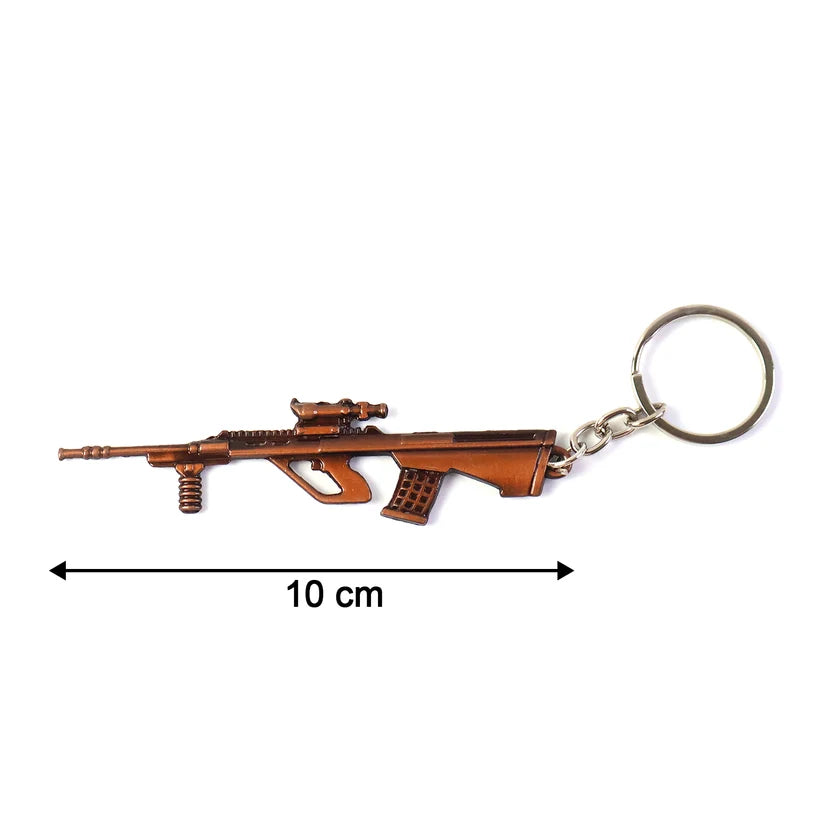 Rifle Gun Shape Keychain – Durable Metal
