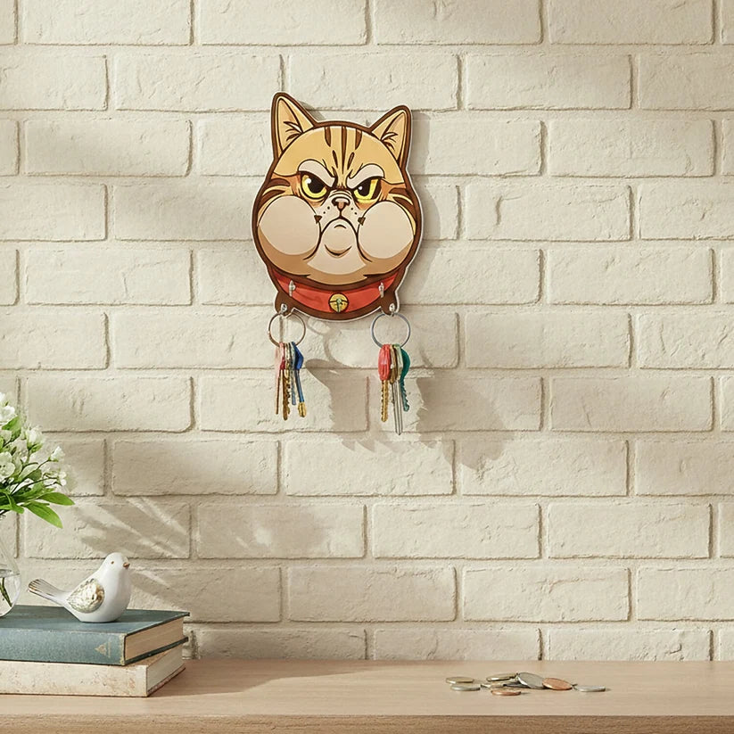 Cat Wooden Key Holder