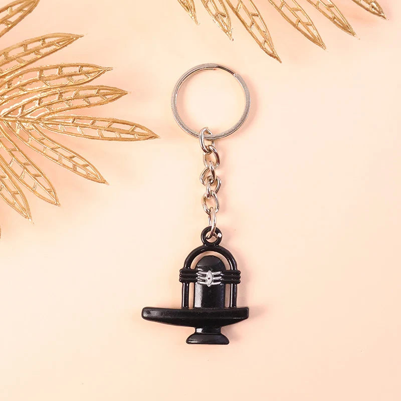 Shivling Metal Keychain
