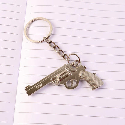 Gun Shape Keychain – Durable Metal
