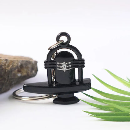 Shivling Metal Keychain