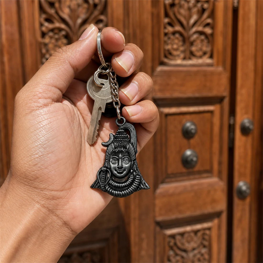 Lord Shiva Metal Keychain