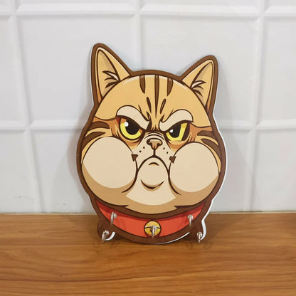 Cat Wooden Key Holder