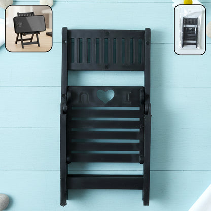 Mini Chair Shape Mobile Stand Holder Black Color